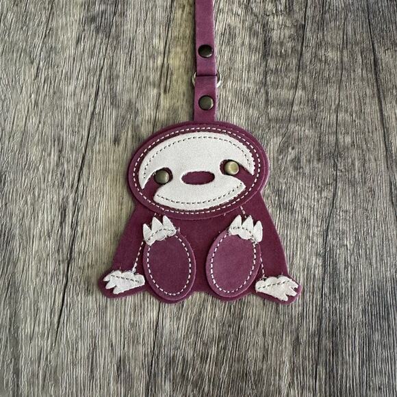 FOXGLOVE Portland Leather Sloth KEYCHAIN Charm FAST SHIP NEW - Picture 2 of 3